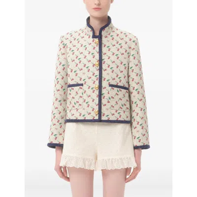 Valentino Jacquard Jacket With Button Detailing And Front Pockets