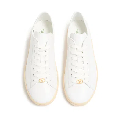 Valentino White Leather Vlogo Signature Sneakers