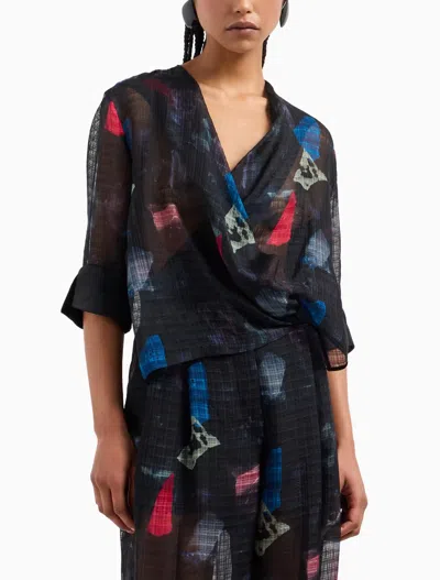 Emporio Armani Sleeveless V-neck Wrap Top