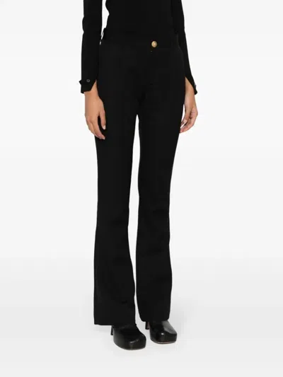 Balmain Low Waist Bootcut Pants Clothing
