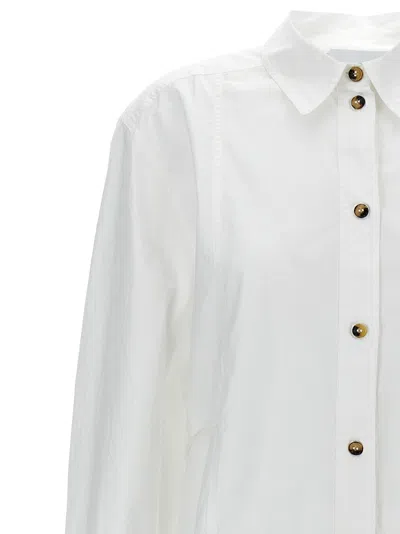 Ganni Lace-up Shirt With Adjustable Waist Tie