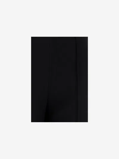 Giorgio Armani Tailored Stretch Viscose Pants With Pleated Detailing In Black