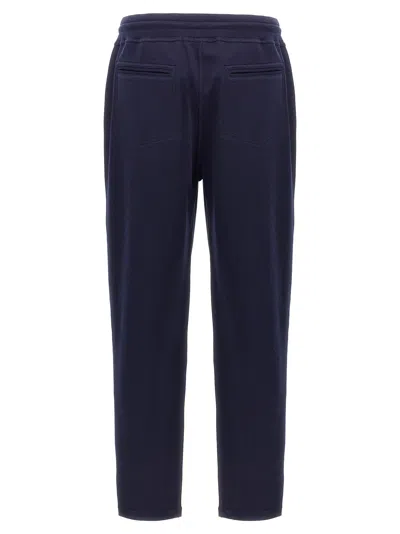 Brunello Cucinelli Men Cotton Blend Joggers In Blue