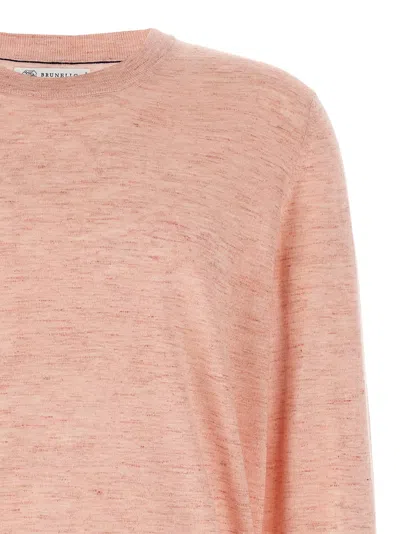 Brunello Cucinelli Melange Effect Sweater Sweaters And Cardigans Pink