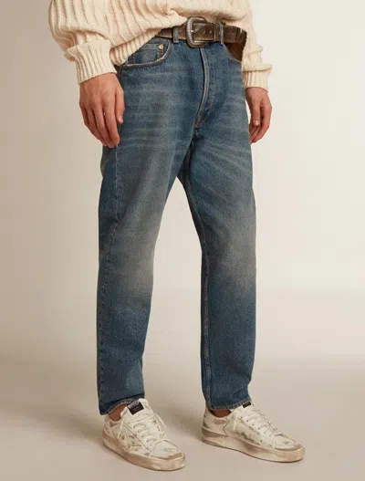 Golden Goose Deluxe Brand Washed Effect Straight Leg Jeans