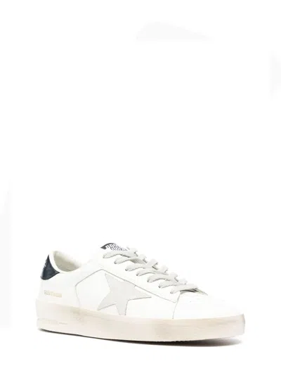 Golden Goose Stardan Sneakers With Ice-gray Suede Star And Glossy Black Leather Heel Tab In Multi