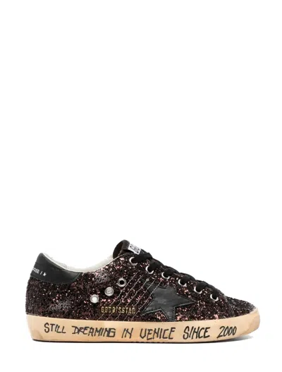 Golden Goose Low Top Sneakers With Eyelet And Star Detail In Black