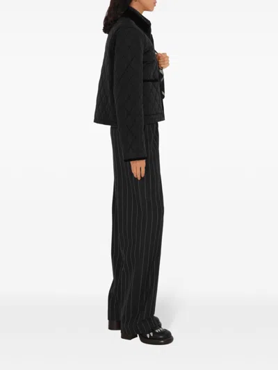 Burberry Check Lining Quilted Nylon Dorset Jacket Clothing In Black