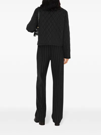 Burberry Check Lining Quilted Nylon Dorset Jacket Clothing In Black