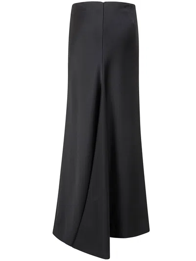 Carven Asymmetric Satin Skirt