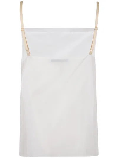 Carven Spaghetti Strap Top In Soft Polyester-silk Blend