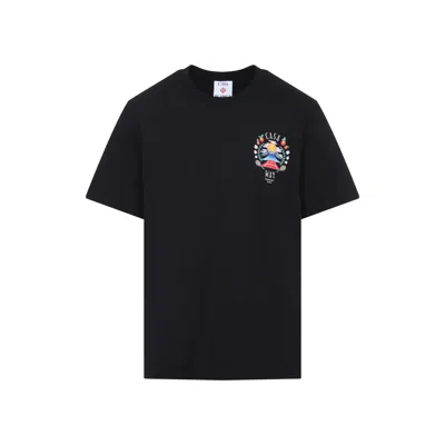 Casablanca Casa Way Mountain Printed Organic Cotton-jersey T-shirt In Black