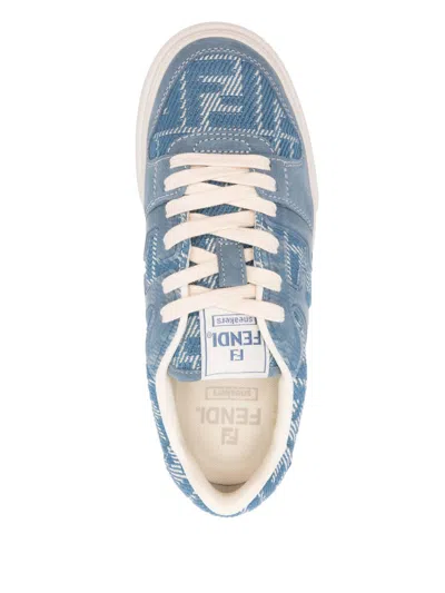 Fendi Low-top Sneakers With Contrast Stitching And Platform Sole
