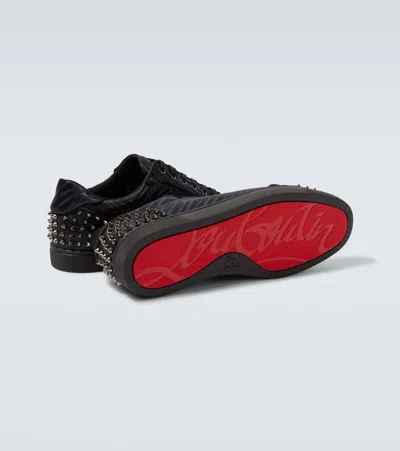 Christian Louboutin Seavaste 2 Orlato Flat Jacquard Sneaker In Black