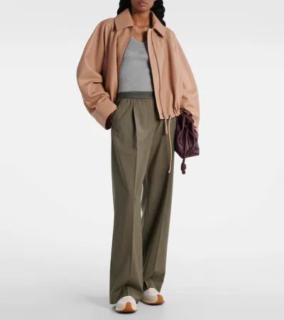 Loewe Flow Runner Leather-trimmed Shell And Suede Sneakers