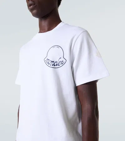 Moncler Printed T-shirt In Cotton In White