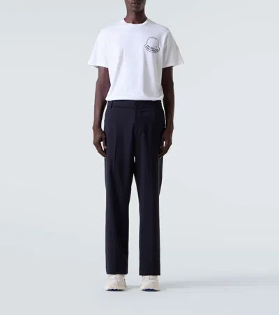 Moncler Printed T-shirt In Cotton In White