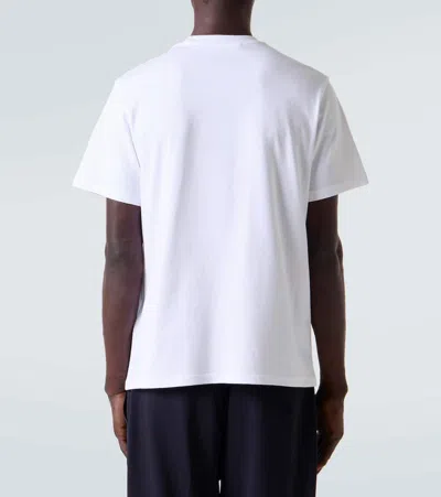 Moncler Printed T-shirt In Cotton In White