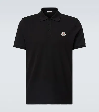 Moncler Logo Patch Cotton Piquet Polo Shirt