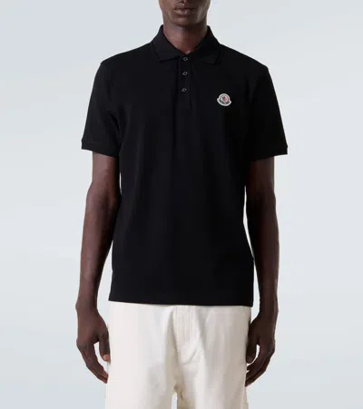 Moncler Logo Patch Cotton Piquet Polo Shirt