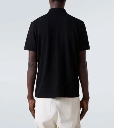 Moncler Logo Patch Cotton Piquet Polo Shirt