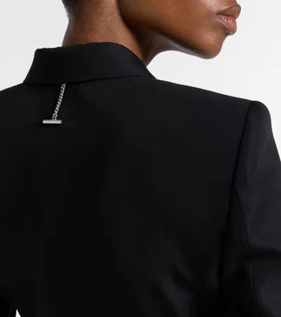 Alexander Mcqueen Double-breasted Wool-blend Blazer In Black