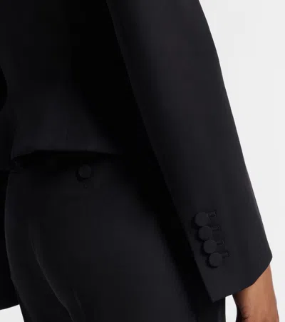 Alexander Mcqueen Double-breasted Wool-blend Blazer In Black