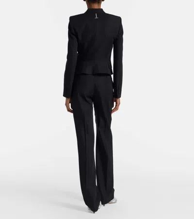 Alexander Mcqueen Double-breasted Wool-blend Blazer In Black