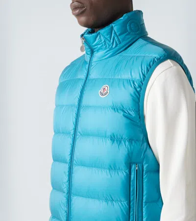 Moncler Rocoque Padded Bodywarmer In Blue