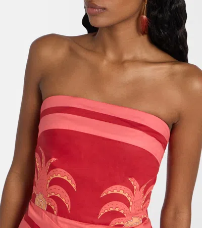 Johanna Ortiz Raiz Ritual Strapless Mini Dress In Multi