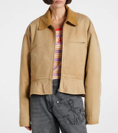Jw Anderson Giubbino Imbottito In In Cotone Cammello  Donna