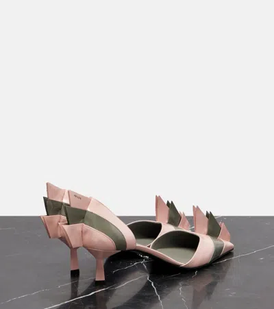 Prada Patent Leather Pumps In Orchid/steel In Pink