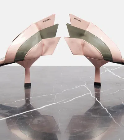 Prada Patent Leather Pumps In Orchid/steel In Pink