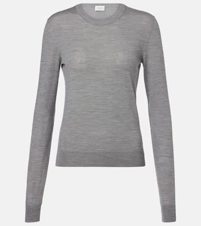 Saint Laurent Wool Sweater In Gray
