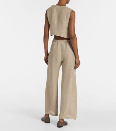 Leset Stella Crewneck Vest In Neutral