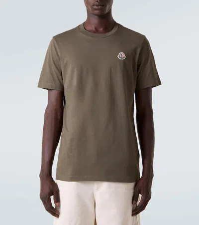 Moncler Set Of 3 Logo Cotton Jersey T-shirts In White