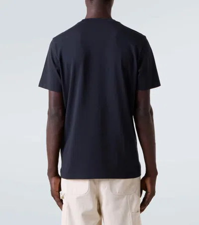 Moncler Set Of 3 Logo Cotton Jersey T-shirts In White