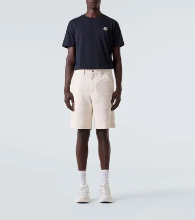 Moncler Set Of 3 Logo Cotton Jersey T-shirts In White