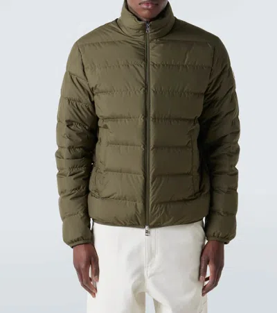 Moncler Military Green Polyester Baudinet Down Jacket