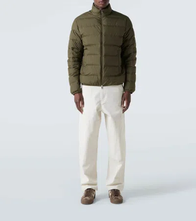 Moncler Military Green Polyester Baudinet Down Jacket