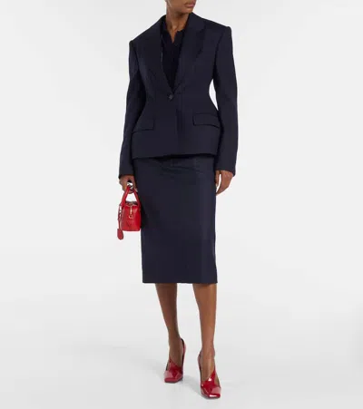 Stella Mccartney Wool Blazer In Blue