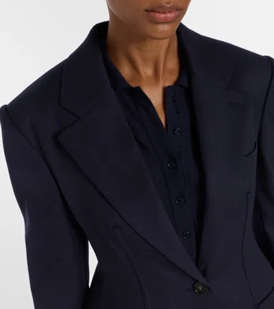 Stella Mccartney Wool Blazer In Blue