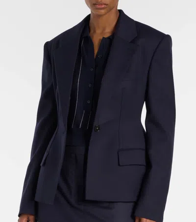 Stella Mccartney Wool Blazer In Blue
