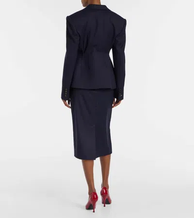 Stella Mccartney Wool Blazer In Blue