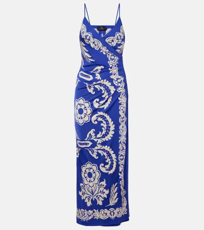 Etro Paisley-print Long Dress In Multi
