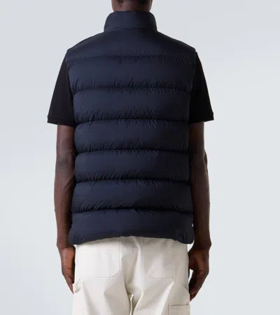 Moncler Tibb Water Repellent Down Puffer Vest In Blue