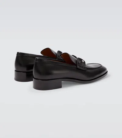 Christian Louboutin Round Toe Loafers Featuring Buckle Detail In Black