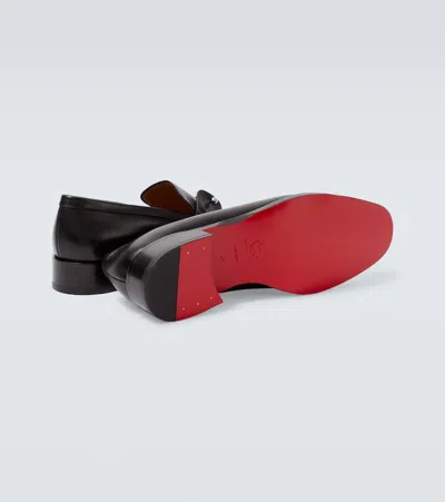 Christian Louboutin Round Toe Loafers Featuring Buckle Detail In Black