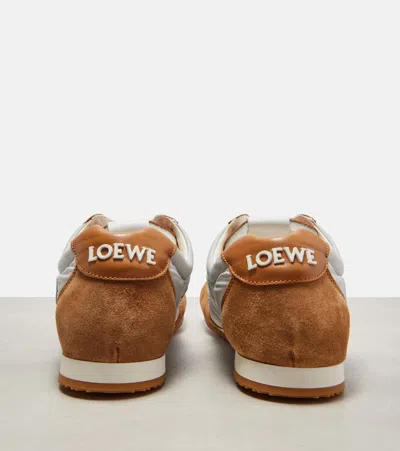 Loewe Ballet Runner 2.0 In Nylon And Calfskin In Brown