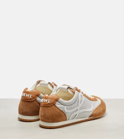 Loewe Ballet Runner 2.0 In Nylon And Calfskin In Brown